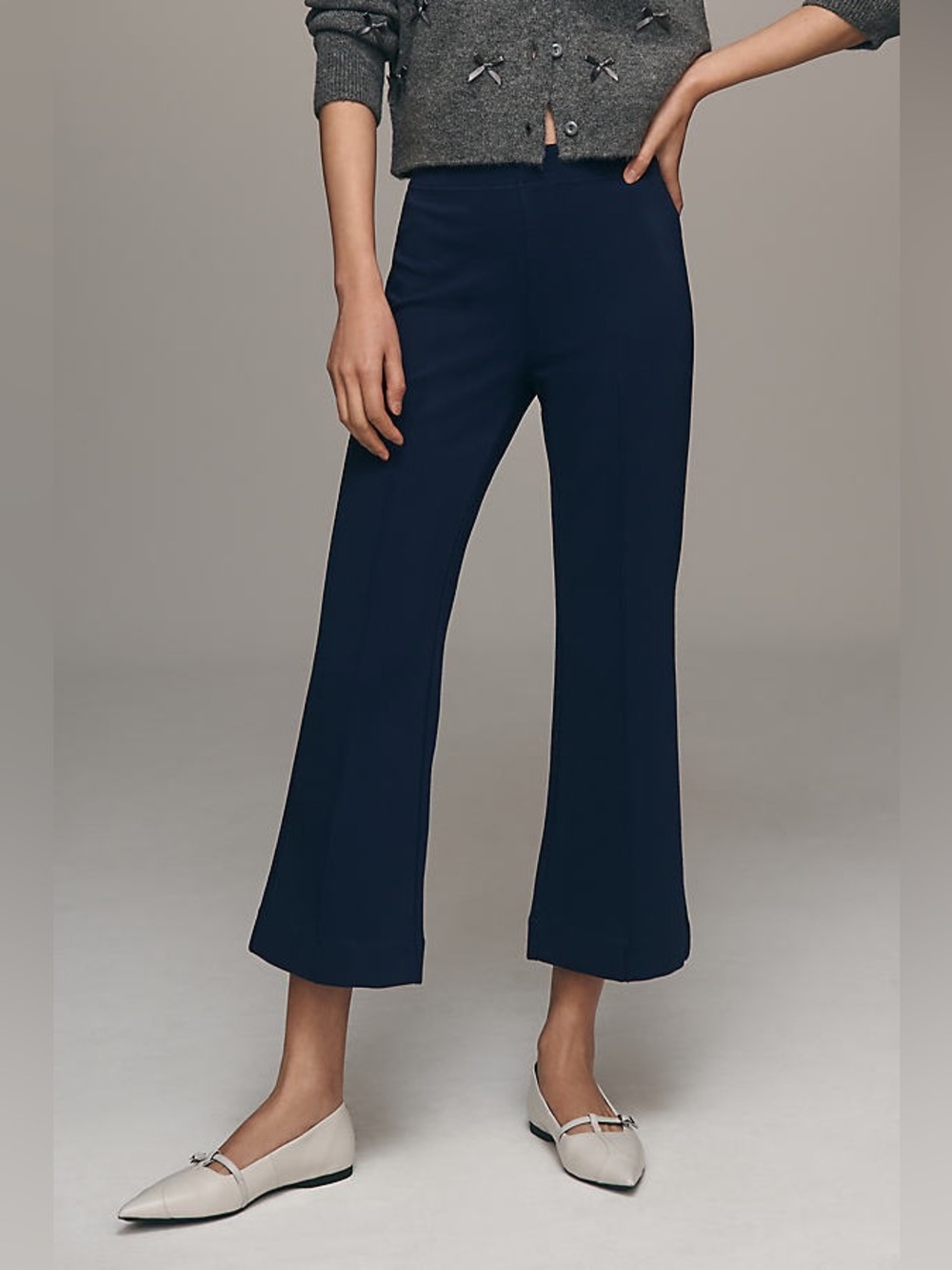 Anthropologie Maeve The Margot Kick Flare Pants Navy blue size sp